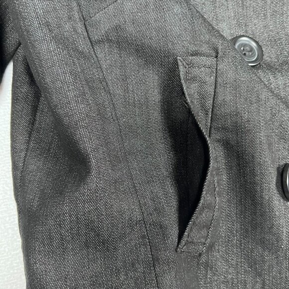 Ann Taylor Loft Petites Charcoal Double Breasted Career Blazer Jacket Sz 6P - Picture 9 of 16